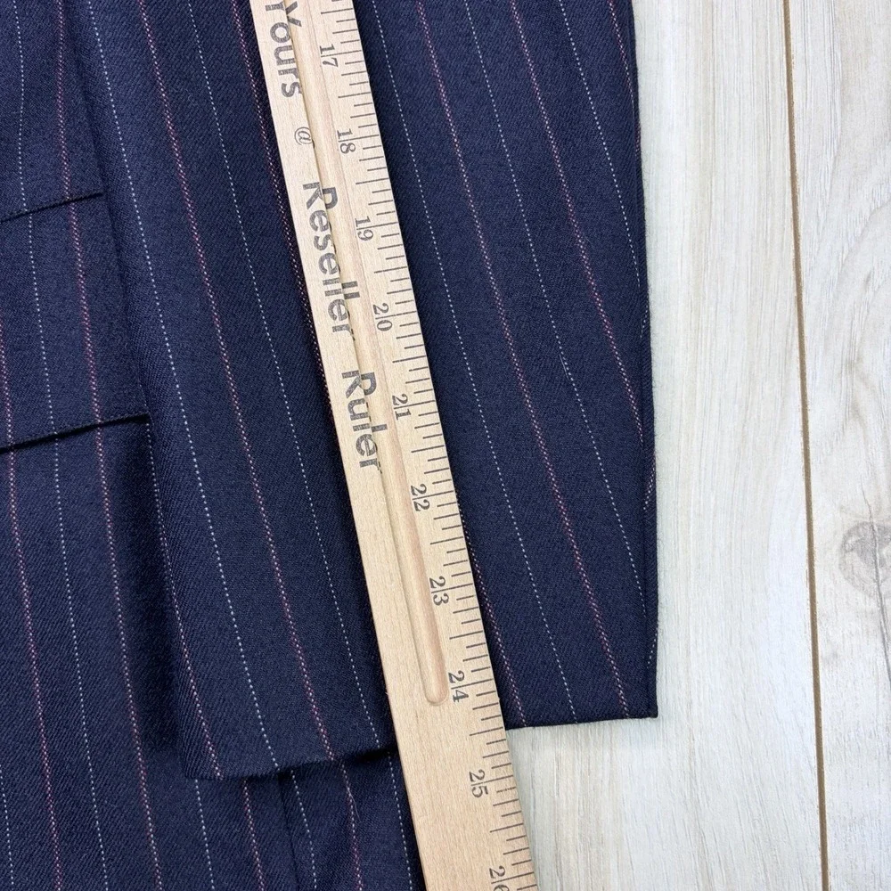 VTG 1954 Brooks Brothers 346 Double Pinstripe Wool Suit Navy Blue Mens 38L 32x29